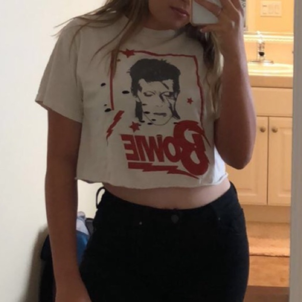 Bowie cropped t shirt
